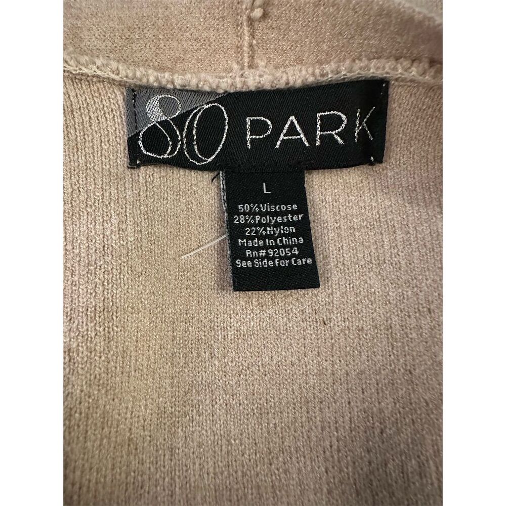80 Park Women's Double-Breasted Sweater Blazer Tan Cardigan Size L - Picture 6 of 8